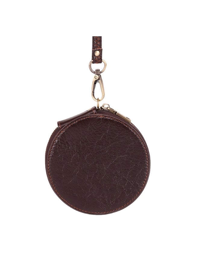 Mark Fairwhale New Retro Leather Circular Storage Coin Purse 