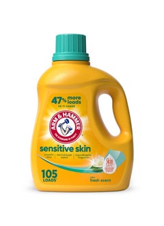 Arm & Hammer Sensitive Skin Plus Fresh Scent, 105 Loads Liquid Laundry Detergent, 105 Fl oz  - Image 1
