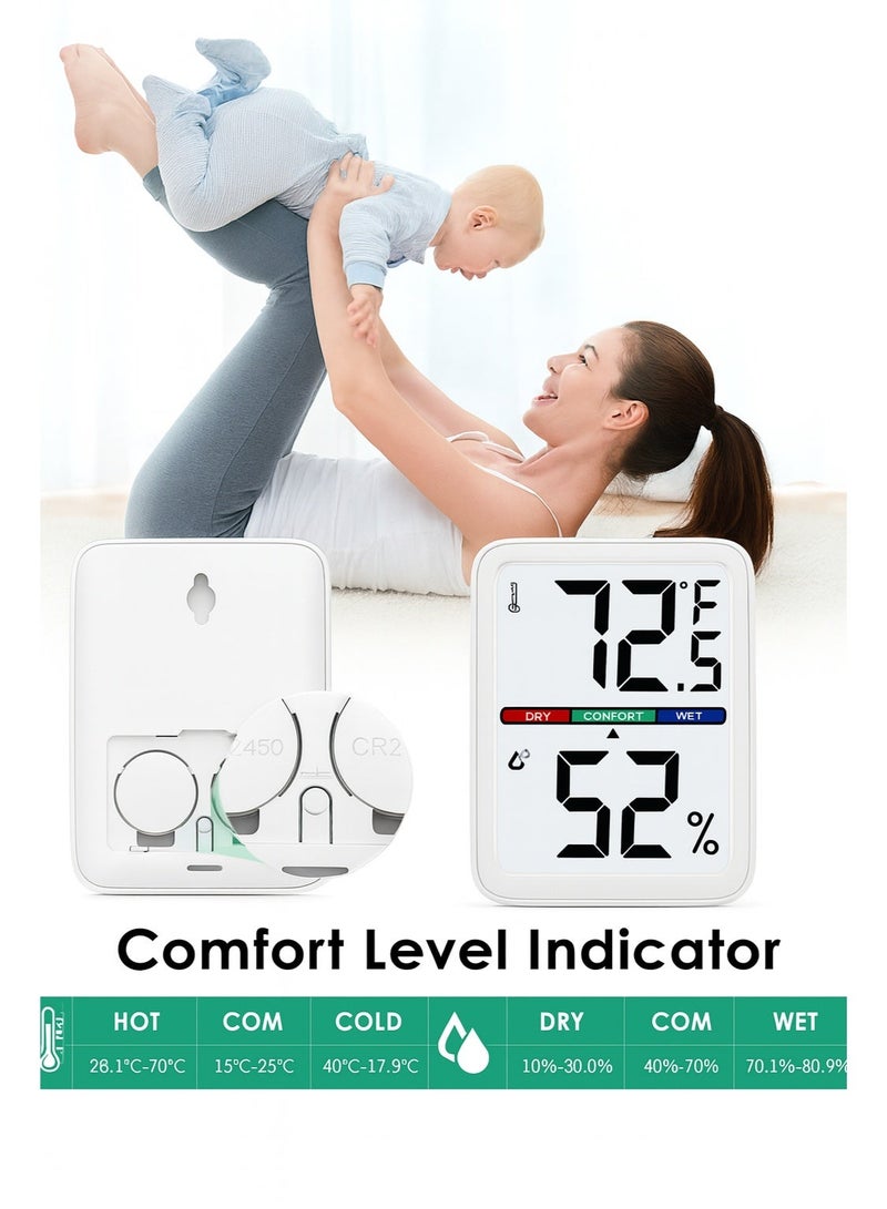 Humidity Meter Digital Thermometer for Room, Humidity Sensor Temperature and Humidity Gauge for Baby Nursery, Bedroom - Image 4