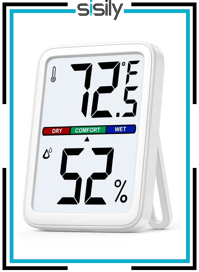 Sisily Humidity Meter Digital Thermometer for Room, Humidity Sensor Temperature and Humidity Gauge for Baby Nursery, Bedroom - Image 1