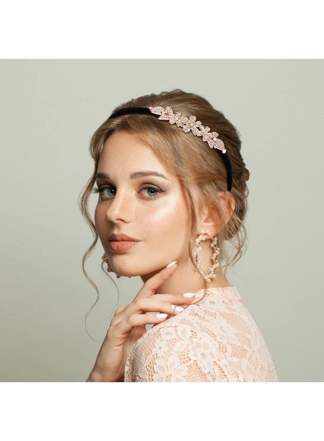 YISSION 4Pcs Fancy Rhinestone Headbands For Women Girls Crystal Headband Non Slip Head Bands Fashion Hairband Vintage Wedding Hair Accessories For Women Girls - Image 4