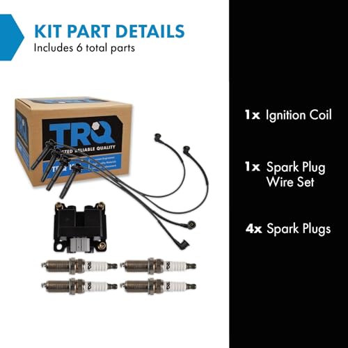 TRQ Ignition Coil Spark Plug Kit Iridium 6 Piece Compatible with 20092010 Subaru Forester 2011 Subaru Impreza Naturally Aspirated Only for 25L H4 - Image 3