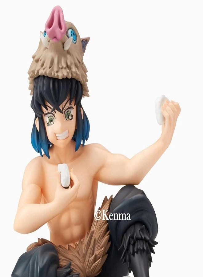 KENMA Demon Slayer Inosuke Hashibira Perching Sitting Eating Action Figure Kimetsu no Yaiba PM Perching Anime Figure Weeb Manga Collectible | 15 cms | - Image 2