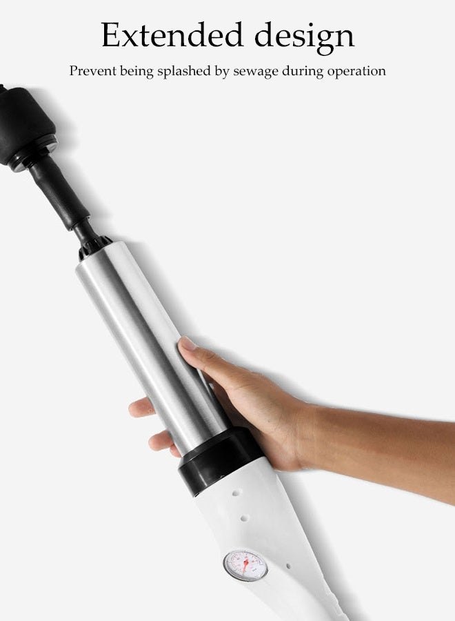DUNISO مكبس هواء للمرحاض لتصريف المياه، مضخة هواء عالية الضغط مع بارومتر بصري، مزيل انسداد المرحاض، مكابس فك انسداد المرحاض للحمام، المراحيض، الحوض، المطبخ، تصريف الأرض، الدش، حوض الاستحمام - Image 4