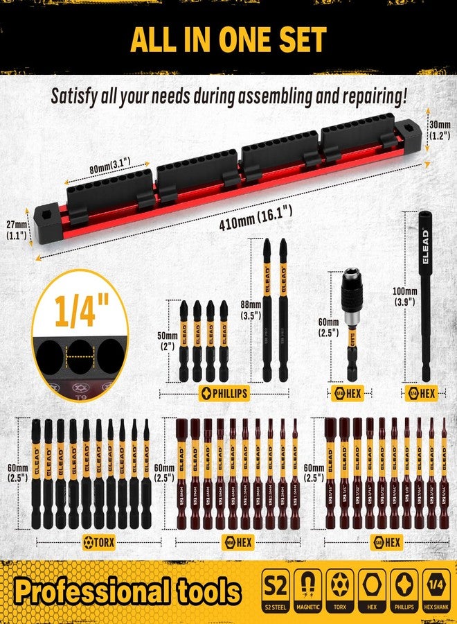 ELEAD 38-Piece Magnetic Bit Storage Rail - Image 2
