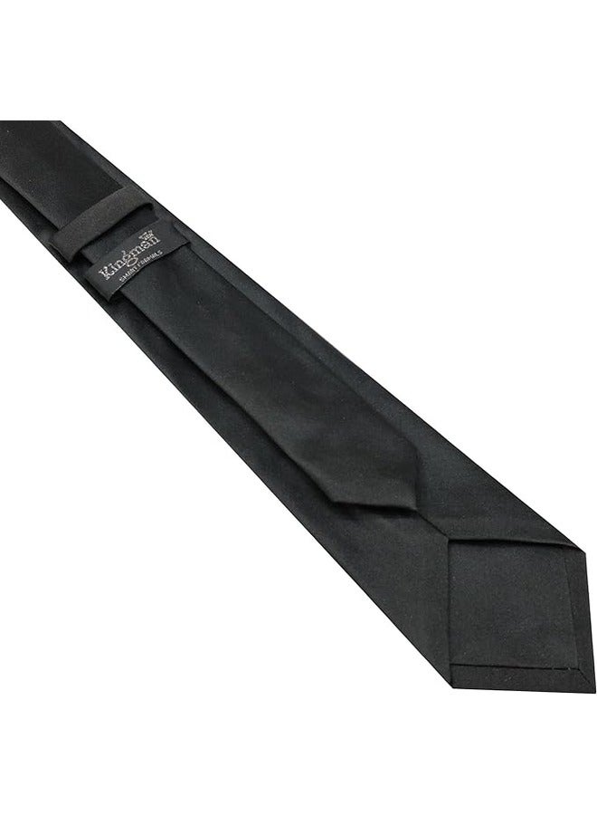 Kingman Solid Formal Slim Necktie For Men - Plain Neck Tie - Neck Tie for Shirt and Suit - Image 4
