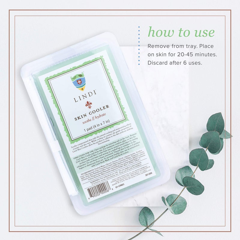 LINDI SKIN Cooler Pad - Cooling Hydro-Gel Formulated to Reduce Redness and Inflammation - Infused with Aloe Vera and Green Tea to Sooth & Relieve Radiation Burns (1 Pack, 4x7 inch) - Image 4