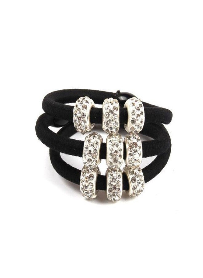 Ruihfas 10Pcs Lady Girls Shiny Rhinestone Rubber Band Hair Rings Korean Hair Accessories Hair Ropes Ponytail Holder - Image 4