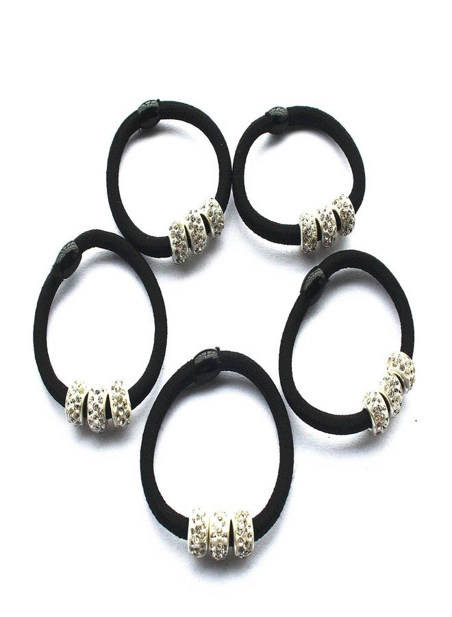 Ruihfas 10Pcs Lady Girls Shiny Rhinestone Rubber Band Hair Rings Korean Hair Accessories Hair Ropes Ponytail Holder - Image 3
