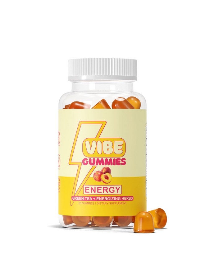 Generic Vibe Gummies - Energy Gummies 60 Count - Green Tea & Energizing Herbs - Non GMO & Gluten Free -Improves Focus  - Image 1