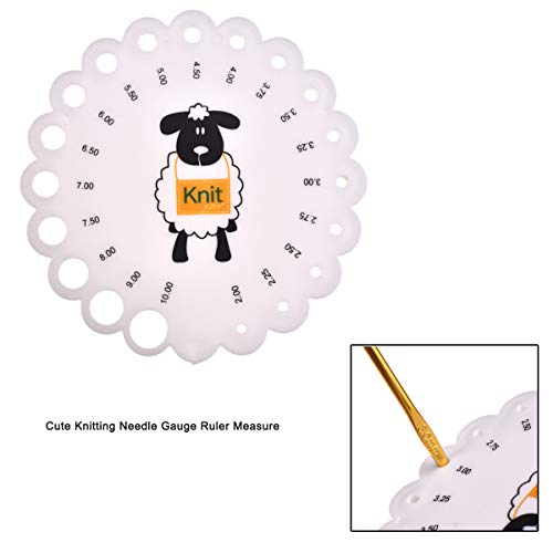 LOOEN 57pcs Aluminum Circular Knitting Needles Set with Ergonomic Handles,13 Size Interchangeable Crochet Needles with Storage Case for Small Project (Style 1) - Image 5
