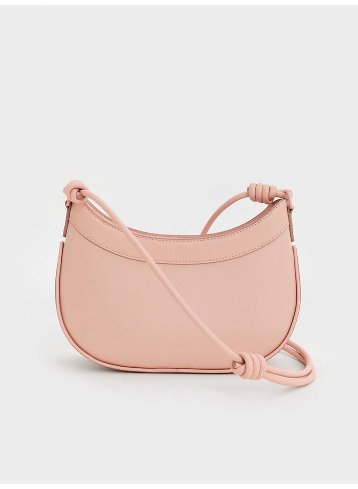 Charles & Keith Sabine Knotted-Strap Curve Shoulder Bag - Image 4