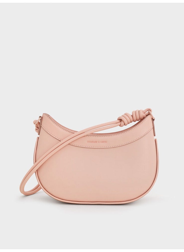 Charles & Keith Sabine Knotted-Strap Curve Shoulder Bag - Image 1