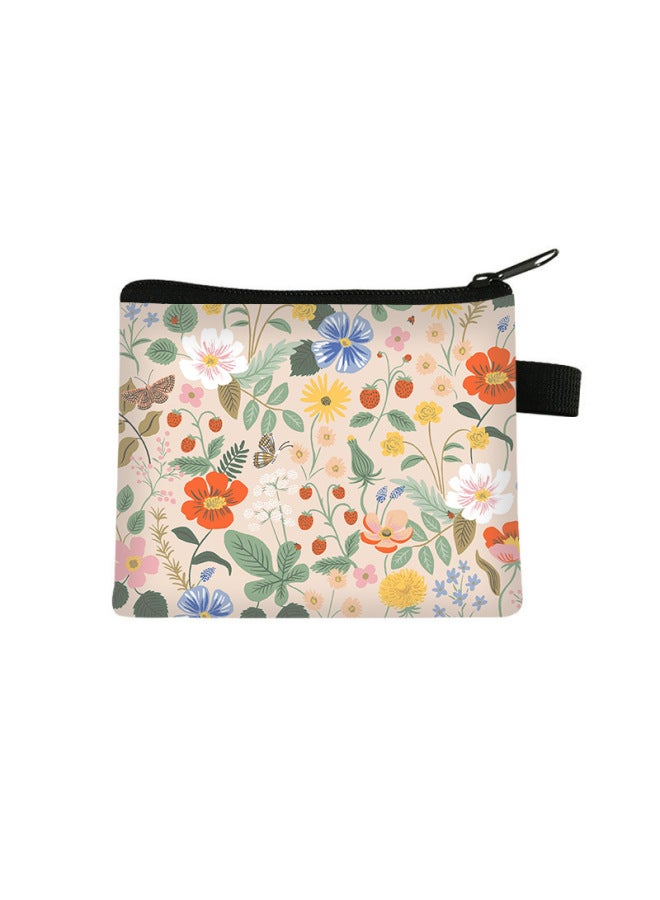 S Best Floral Coin Purse For Girls, Fresh And Simple Insmini Small Bag, Children's Beautiful Storage Card Holder
