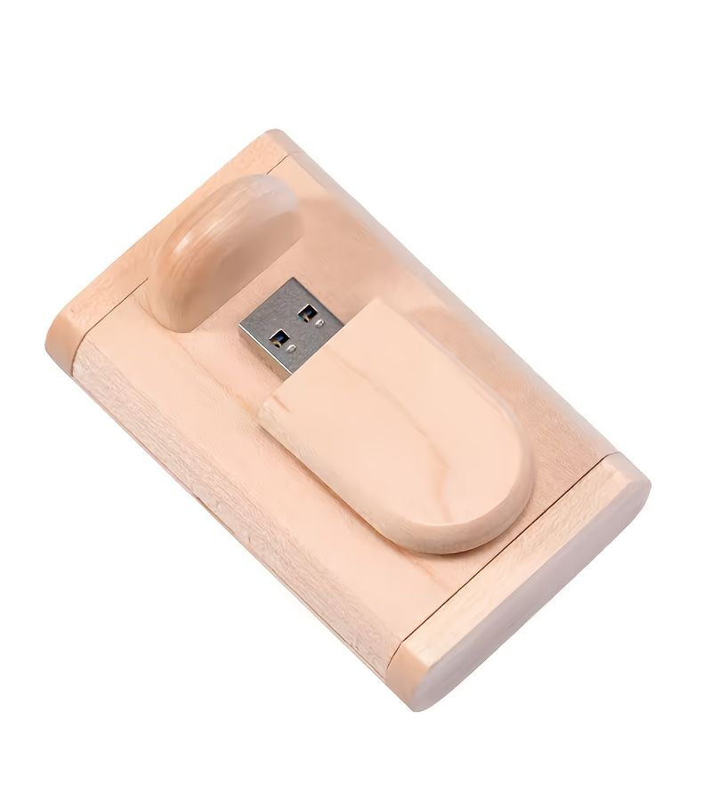 محرك أقراص USB محمول خشبي 2.0 من خشب الماهوجني سعة 32 جيجابايت هدية محمولة. - Image 2