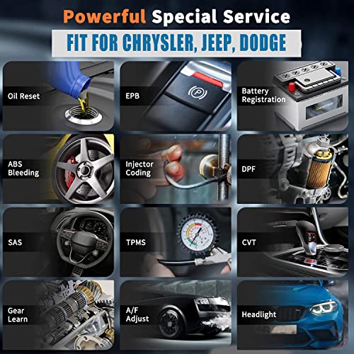 FOXWELL NT510 Elite fit for Chrysler Jeep Dodge Scan Tool, All System OBD2 Scanner Bidirectional Diagnostic Tool, All Maintenance Car Code Reader with ABS Bleeding TPMS Battery Registration Reset Tool - Image 3