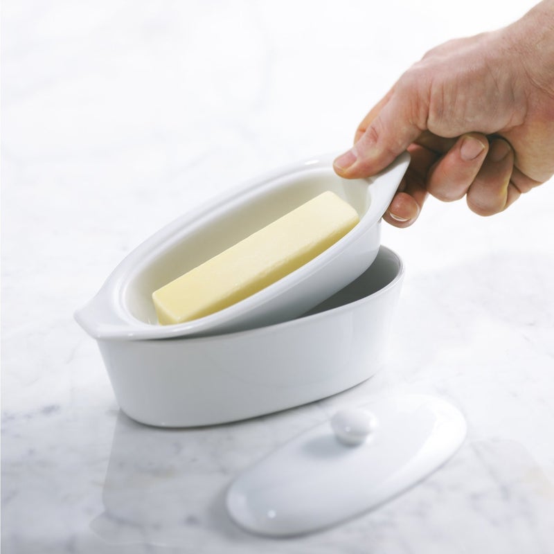 Trudeau 09607081A Porcelain Butter Boat, White - Image 3