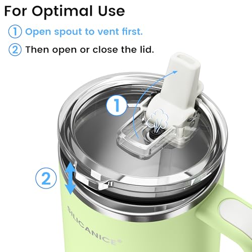 SILICANICE For Travel & Gym – Never Drink from a Moldy Lid Again: 30oz Hygienic Tumbler, 100% Leakproof Lid & Removable Foldable Spout. Reinforced Base, Fits Cup Holders- Key Lime - Image 5