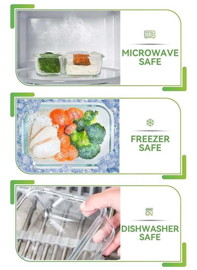 3 Pack Glass Food Storage Containers Compartment Glass Meal Prep Containers with Lids Lunch Containers for Adult Food Prep Container with Dividers Reusable Lunch Bento Box 35 Oz - pzsku/Z1469921EC5054E796E25Z/45/_/1724229777/c6f9cb77-d7bd-4c86-9546-bf7edb005f5f