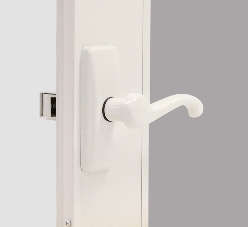 Larson Certified Storm Door White Georgian Lever, Storm Door Handle Replacement with Surface Mount Hardware - Image 1