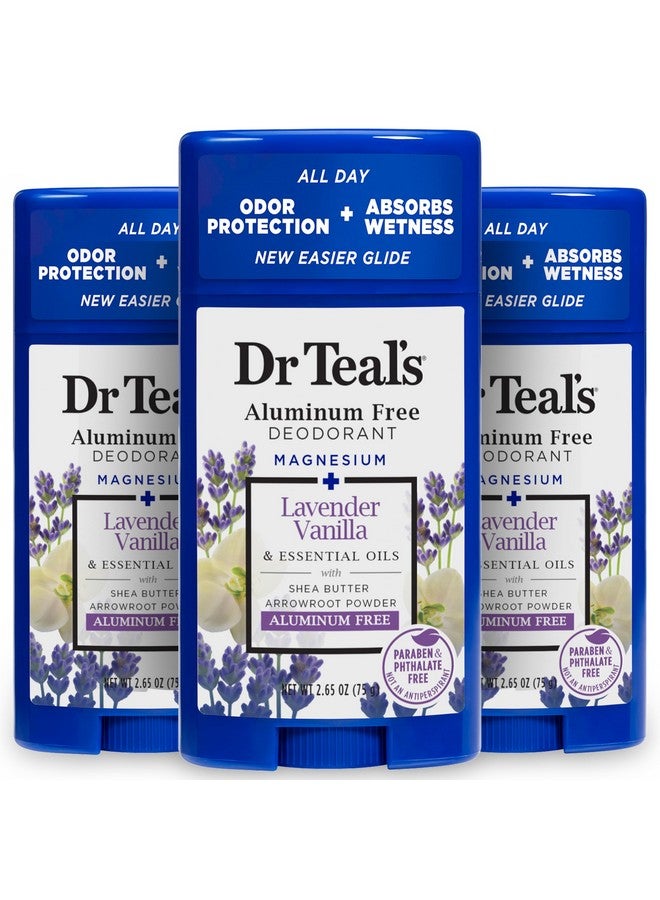 Dr Teal's Dr Teal's Aluminum Free Deodorant, Lavender Vanilla with Essential Oils, 2.65 oz (Pack of 3) - Image 1