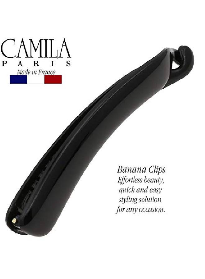 CAMILA Paris Nv134 French Hair Banana Clincher Clip Classic Girls Updo Flexible Ponytail Holder Non Slip Interlocking Banana Comb Fashion Durable Styling Hair Accessories For Women Made In France - Image 4