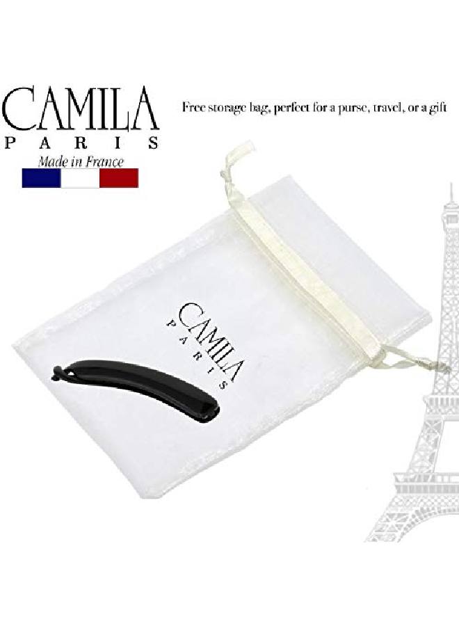 CAMILA Paris Nv134 French Hair Banana Clincher Clip Classic Girls Updo Flexible Ponytail Holder Non Slip Interlocking Banana Comb Fashion Durable Styling Hair Accessories For Women Made In France - Image 5