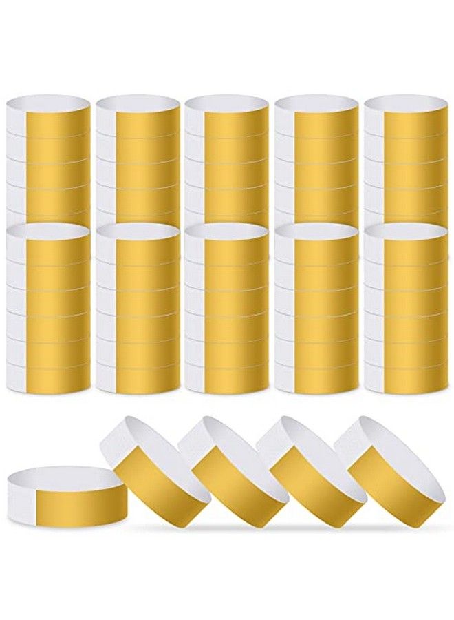 ASTARON 200 Pcs Gold Paper Event Wristbands Arm Bands Event Bracelets For Party Events Clubs Concert Music Festival，Waterproof Lightweight  - Image 1