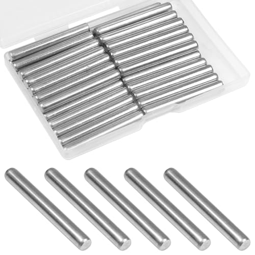 Yinpecly 35 Pcs 5mm x 40mm Shelves Dowel Pin,304 Stainless Steel Dowel Pin, Shelf Support Pegs Pin Metal Bookshelf Pegs Support for Cabinet Furniture Fixing Component Position - Image 1