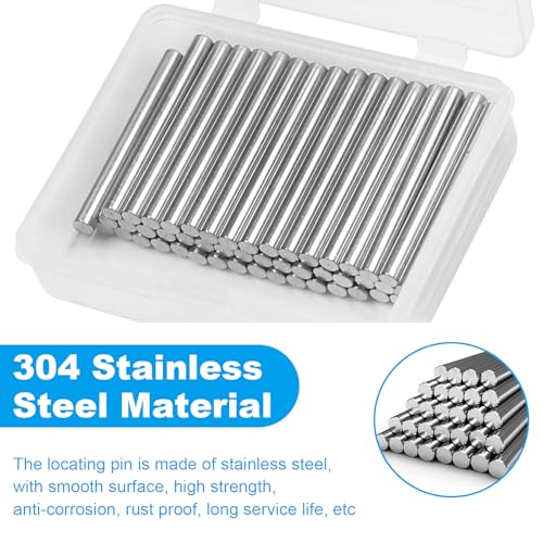Yinpecly 35 Pcs 5mm x 40mm Shelves Dowel Pin,304 Stainless Steel Dowel Pin, Shelf Support Pegs Pin Metal Bookshelf Pegs Support for Cabinet Furniture Fixing Component Position - Image 4