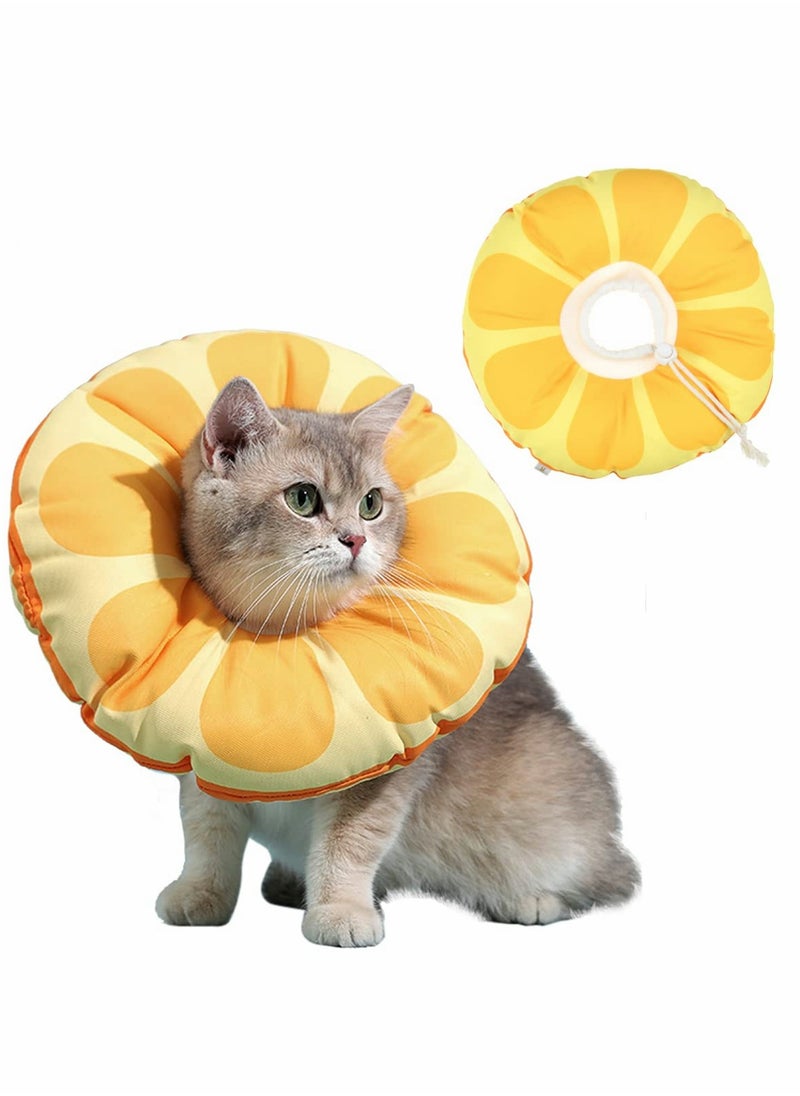 KASTWAVE Adjustable Cat Recovery Collar,   Cat Collar, Adjustable Kitten E Collar for Wound Healing Protective Cat Elizabethan Collar After Surgery for Kittens Puppies M  - Image 1