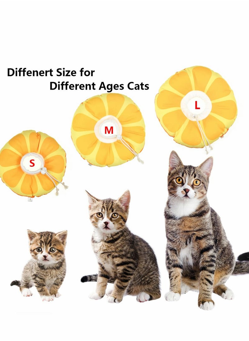KASTWAVE Adjustable Cat Recovery Collar,   Cat Collar, Adjustable Kitten E Collar for Wound Healing Protective Cat Elizabethan Collar After Surgery for Kittens Puppies M  - Image 3