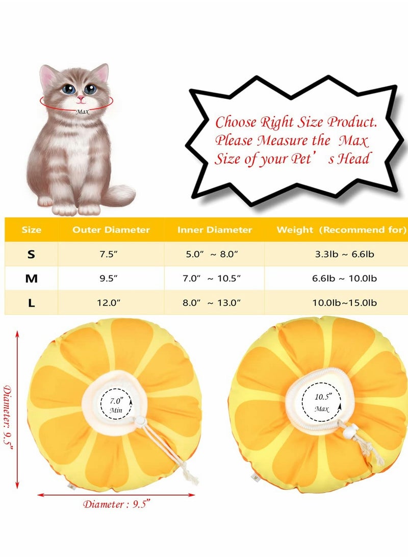 KASTWAVE Adjustable Cat Recovery Collar,   Cat Collar, Adjustable Kitten E Collar for Wound Healing Protective Cat Elizabethan Collar After Surgery for Kittens Puppies M  - Image 2