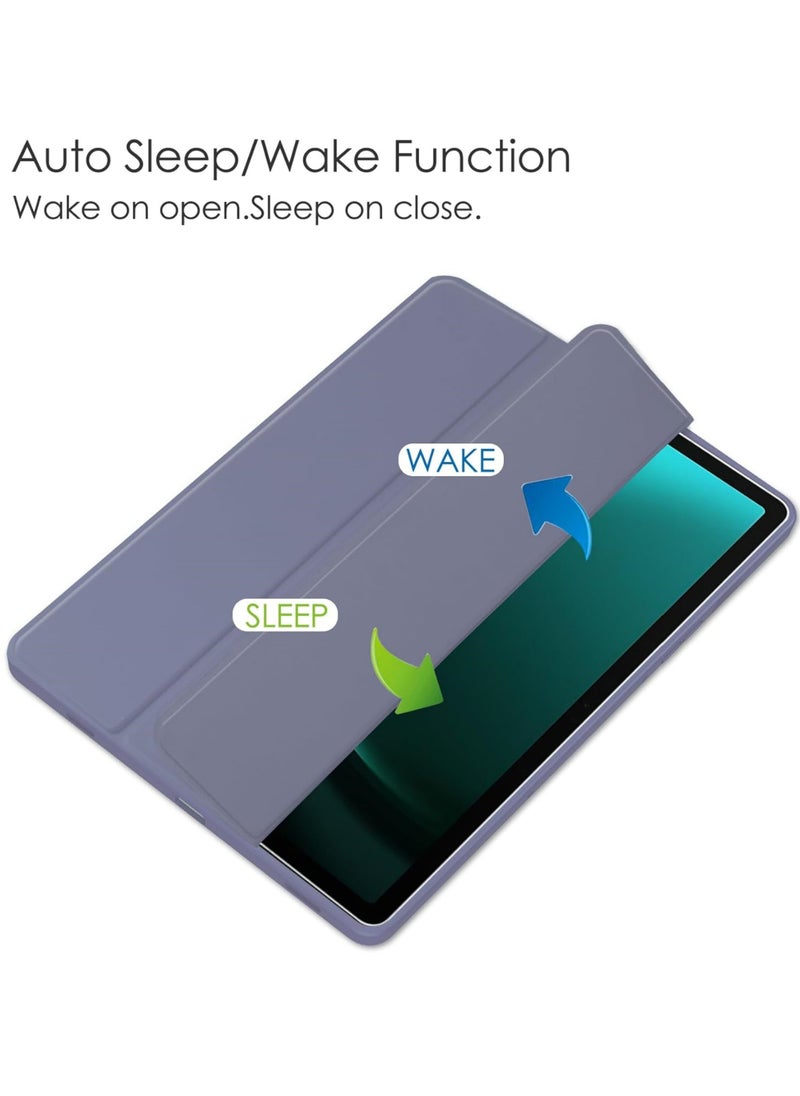 Rock Pow - Hybrid Slim Case for Samsung Galaxy Tab S10 Plus 2024/ S9 Plus/ S9 FE Plus 5G 12.4 Inch 2023 with S Pen Holder, Shockproof Cover with Clear Transparent Back Shell, Auto Wake/Sleep - Image 1