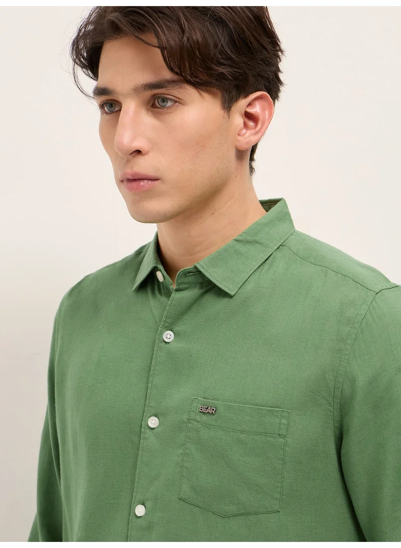 The Bear House  Men’s Long Sleeve Shirt Classic, Comfortable and Stylish Essential for Work, Travel or Casual Outings for Men | Best Price UAE