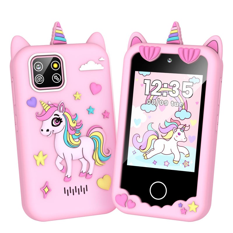 M SANMERSEN Kids Smart Phone for 36 Year Olds 28 Touchscreen Dual Camera 28 Learning Games MP3 Music Player 32GB SD Card Educational Toddler Phone Toy for Boys Girls - Image 3