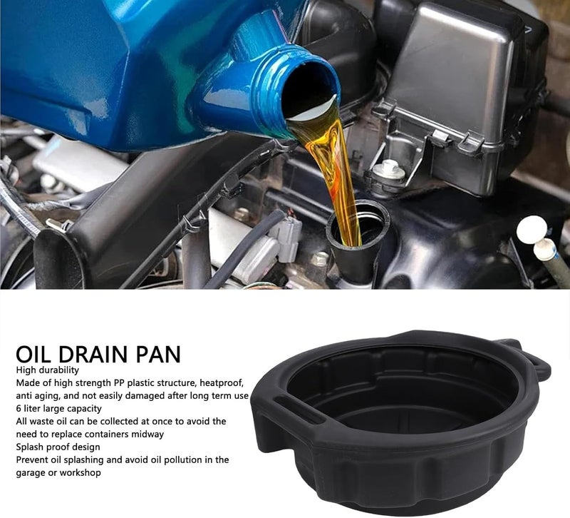 [Local stock available] Diydeg Oil Drain Pan, 10L Large Capacity Automotive Drain Container, Black Plastic Anti Splash Motor Oil Drip Catcher Pan for Cars Trucks Motorcycles Widely used in KSA New season item Multiple useful functions Easy store & operate High in-demand commodity Exclusive deal Limited production Rare find Professional manufacture Expert recommended Natural raw material Designed for KSA market Easy to operate Category latest innovation Daily essential Practical daily solution Innovative new product Daily deal Upgraded new version High quality Suitable for all ages Great for gift & personal use New to market Indispensable practical goods - Image 2