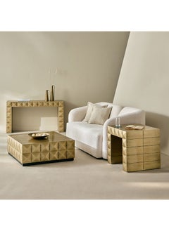 Home Box Prisma Brass Cladding Console Table 35 x 75 x 137 cm  - Image 5
