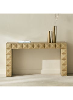 Home Box Prisma Brass Cladding Console Table 35 x 75 x 137 cm  - Image 2