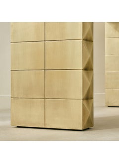 Home Box Prisma Brass Cladding Console Table 35 x 75 x 137 cm  - Image 4