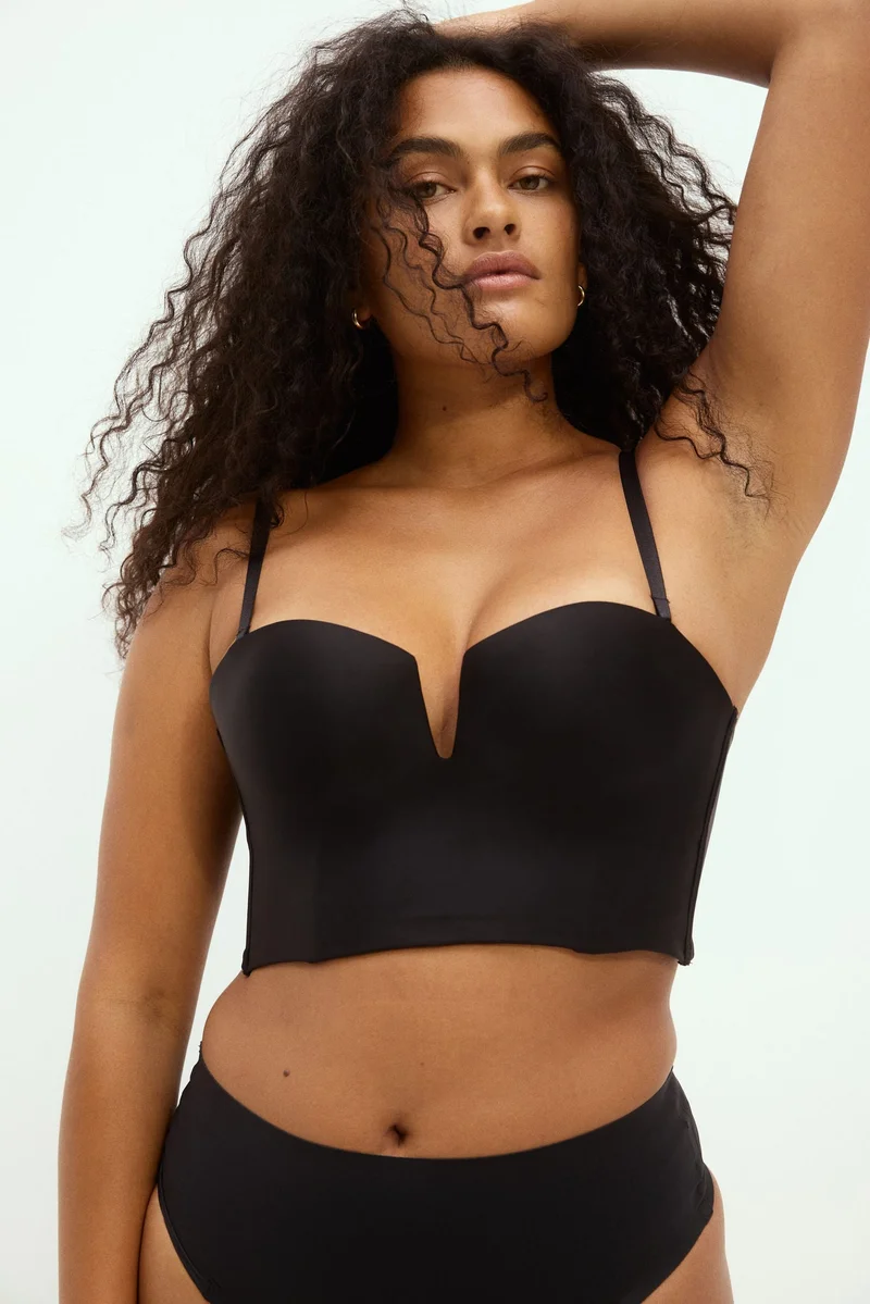 H&M Padded-cup microfibre bustier