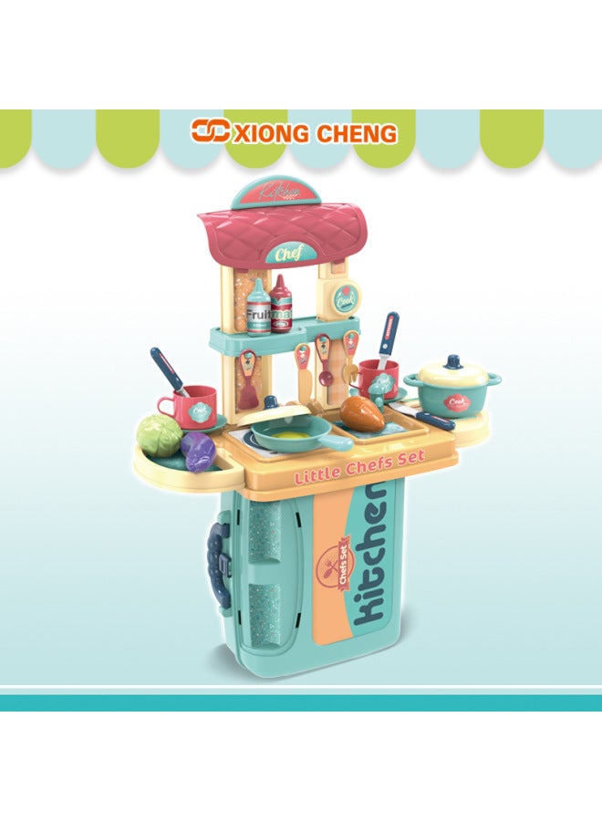 Xiongcheng Special For 3-in -1 Simulation Medical Tools Kitchenware Cosmetic Maintenance Tools Portable Box Play House Toys-Specifications:008-976A - Image 1