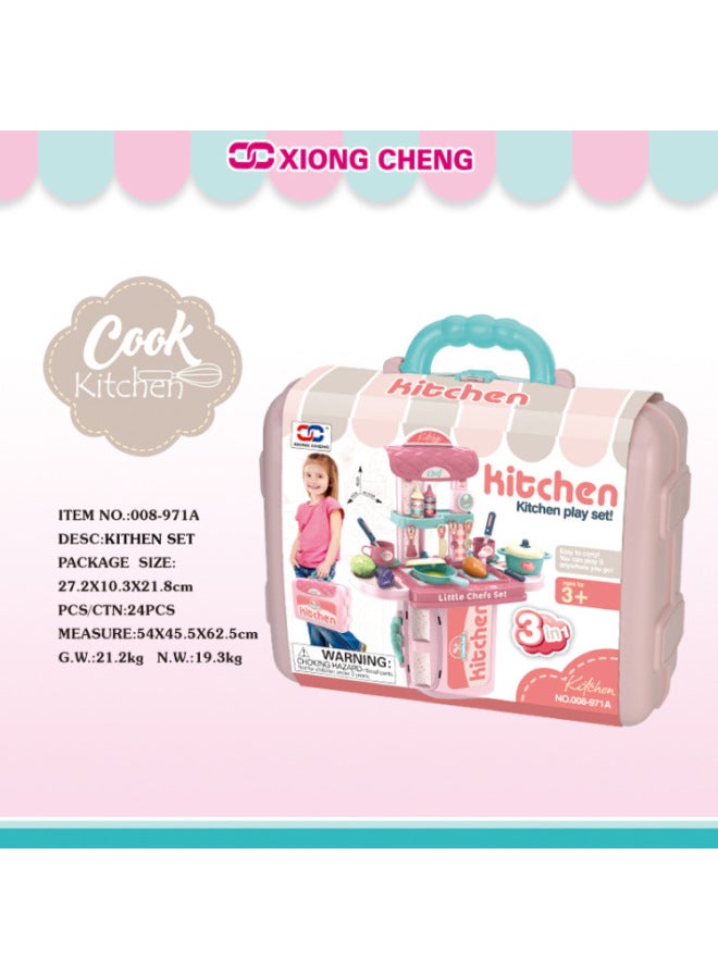Xiongcheng Special For 3-in -1 Simulation Medical Tools Kitchenware Cosmetic Maintenance Tools Portable Box Play House Toys-Specifications:008-976A - Image 5