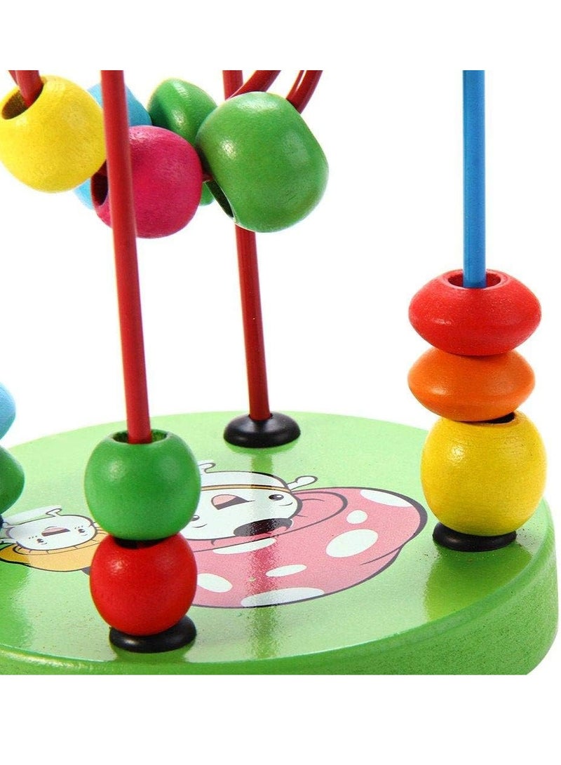 Colorful Educational Mini Maze Toy, Wooden Maze of Colorful Round Beads and Wires, 1 Piece Random Color - Image 4