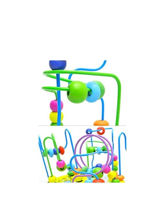 Colorful Educational Mini Maze Toy, Wooden Maze of Colorful Round Beads and Wires, 1 Piece Random Color - Image 5