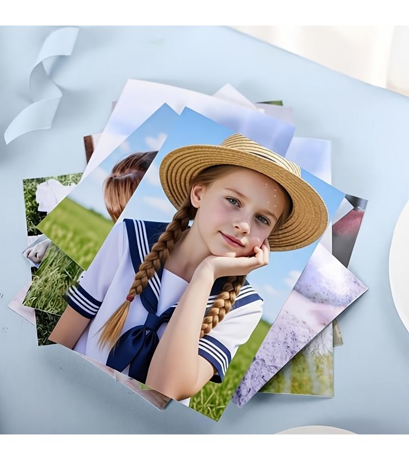 10 Pcs Custom Photo Prints High Definition Photo Paper DIY Photo Wall Anniversary Gift For Girlfriend Boyfriend Mom Mobile Upload Growth Record Pet Portrait Family Image Collection 3 Inches - Image 2