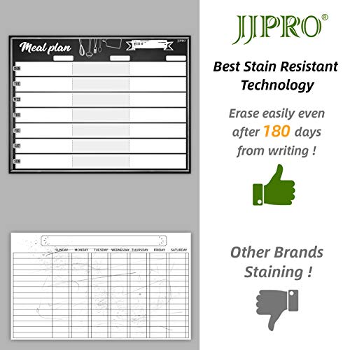 JJPRO Magnetic Dry Erase Meal Planning Whiteboard for Refrigerator-One 14.5x11 Weekly Menu Board and Two Notes Whiteboard for Kitchen Fridge-Refrigerator Organizer with Meal Planner Boards - Image 4