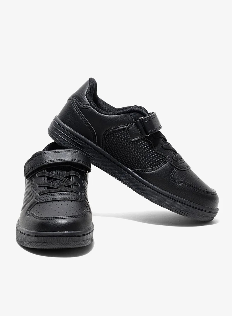 Amica black Amica Kids School Shoes, Single Velcro closure, cushioned memory foam insoles, and an anti-slip rubber outsole for lightweight, breathable all-day comfort and durability.  | Best Price UAE
