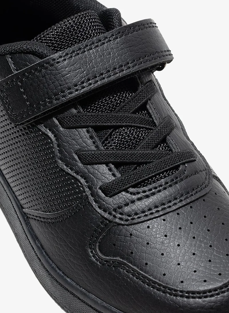 Amica black Amica Kids School Shoes, Single Velcro closure, cushioned memory foam insoles, and an anti-slip rubber outsole for lightweight, breathable all-day comfort and durability.  | Best Price UAE