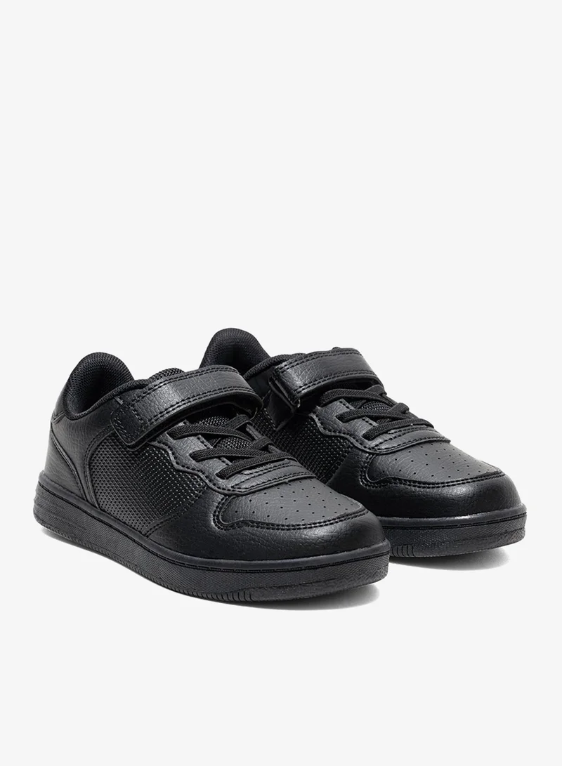 Amica black Amica Kids School Shoes, Single Velcro closure, cushioned memory foam insoles, and an anti-slip rubber outsole for lightweight, breathable all-day comfort and durability.  | Best Price UAE